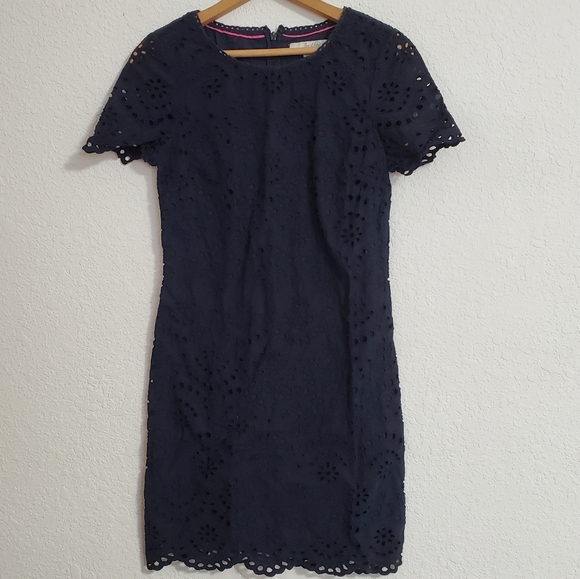 Boden navy blue eyelet dress - Picture 4 of 9
